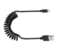 USB-A Ladekabel, Spiralkabel 1M, USB-A zu Apple